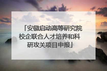 安徽启动高等研究院校企联合人才培养和科研攻关项目申报