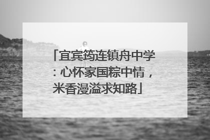 宜宾筠连镇舟中学：心怀家国粽中情，米香漫溢求知路