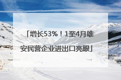 增长53%！1至4月雄安民营企业进出口亮眼
