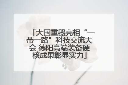 大国重器亮相“一带一路”科技交流大会 德阳高端装备硬核成果彰显实力