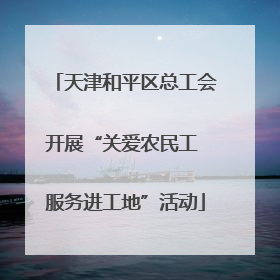 天津和平区总工会开展“关爱农民工 服务进工地”活动