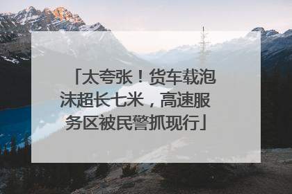 太夸张！货车载泡沫超长七米，高速服务区被民警抓现行