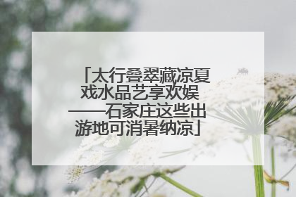 太行叠翠藏凉夏 戏水品艺享欢娱——石家庄这些出游地可消暑纳凉