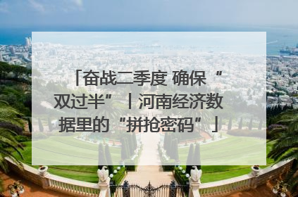 奋战二季度 确保“双过半”丨河南经济数据里的“拼抢密码”