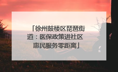 徐州鼓楼区琵琶街道：医保政策进社区 惠民服务零距离
