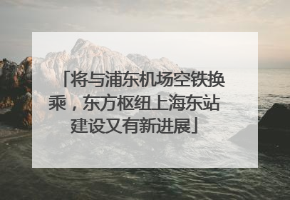 将与浦东机场空铁换乘，东方枢纽上海东站建设又有新进展