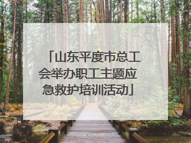 山东平度市总工会举办职工主题应急救护培训活动
