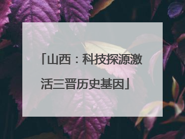 山西：科技探源激活三晋历史基因
