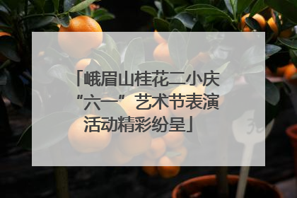 峨眉山桂花二小庆“六一”艺术节表演活动精彩纷呈