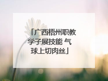 广西梧州职教学子展技能 气球上切肉丝