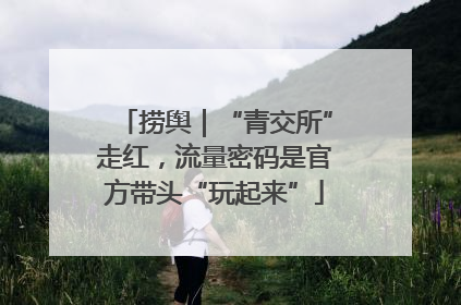 捞舆｜“青交所”走红，流量密码是官方带头“玩起来”