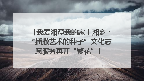 我爱湘潭我的家丨湘乡：“播撒艺术的种子”文化志愿服务再开“繁花”