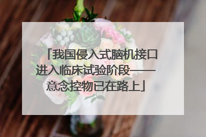 我国侵入式脑机接口进入临床试验阶段——意念控物已在路上