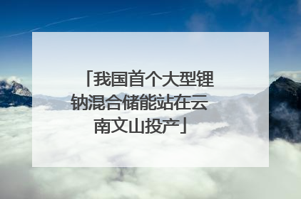 我国首个大型锂钠混合储能站在云南文山投产