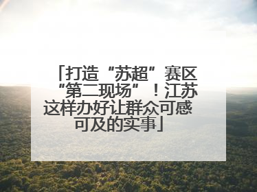 打造“苏超”赛区“第二现场”！江苏这样办好让群众可感可及的实事