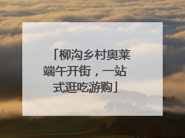 柳沟乡村奥莱端午开街，一站式逛吃游购