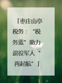 枣庄山亭税务：“税务蓝”助力退役军人“再起航”