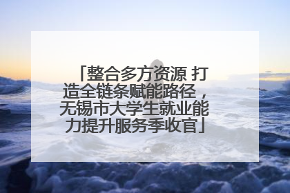 整合多方资源 打造全链条赋能路径，无锡市大学生就业能力提升服务季收官