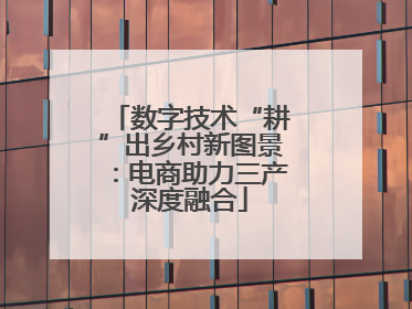 数字技术“耕”出乡村新图景：电商助力三产深度融合