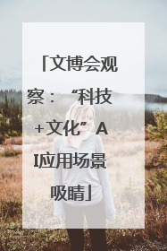 文博会观察：“科技+文化”AI应用场景吸睛
