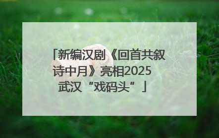 新编汉剧《回首共叙诗中月》亮相2025武汉“戏码头”