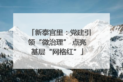 新泰宫里：党建引领“微治理” 点亮基层“网格红”