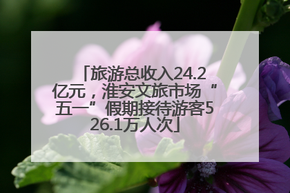 旅游总收入24.2亿元，淮安文旅市场“五一”假期接待游客526.1万人次