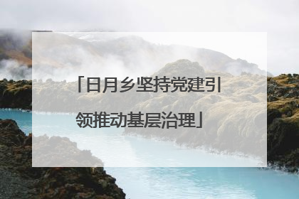 日月乡坚持党建引领推动基层治理