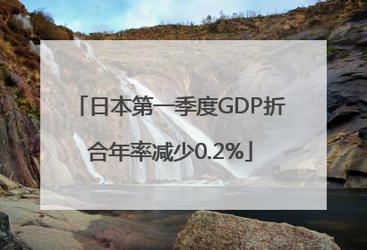 日本第一季度GDP折合年率减少0.2%