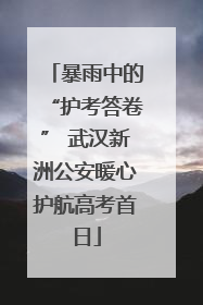 暴雨中的“护考答卷” 武汉新洲公安暖心护航高考首日