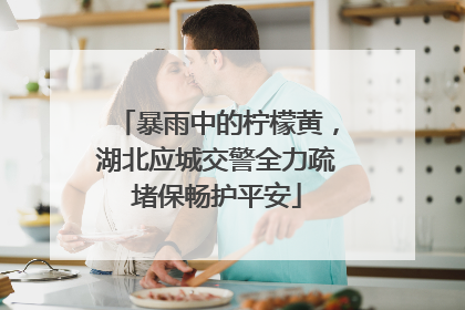 暴雨中的柠檬黄，湖北应城交警全力疏堵保畅护平安