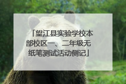 望江县实验学校本部校区一、二年级无纸笔测试活动侧记
