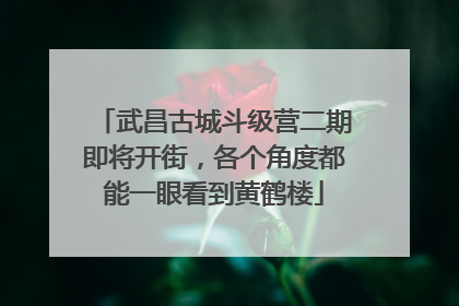 武昌古城斗级营二期即将开街，各个角度都能一眼看到黄鹤楼