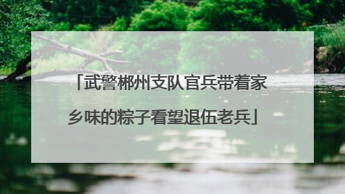 武警郴州支队官兵带着家乡味的粽子看望退伍老兵