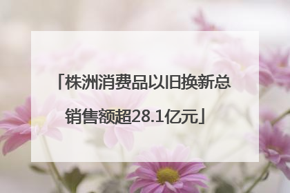 株洲消费品以旧换新总销售额超28.1亿元