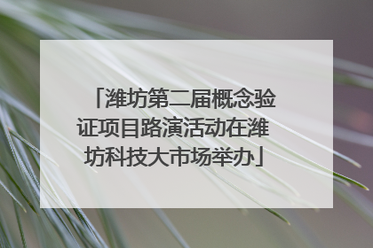 潍坊第二届概念验证项目路演活动在潍坊科技大市场举办