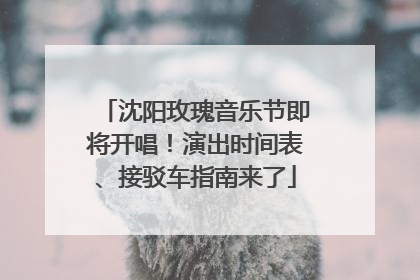 沈阳玫瑰音乐节即将开唱！演出时间表、接驳车指南来了