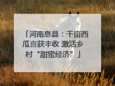 河南息县：千亩西瓜喜获丰收 激活乡村“甜蜜经济”