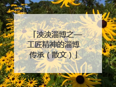 泱泱淄博之—工匠精神的淄博传承（散文）