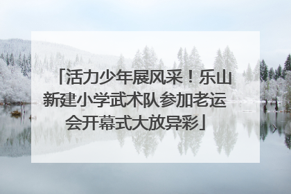 活力少年展风采！乐山新建小学武术队参加老运会开幕式大放异彩