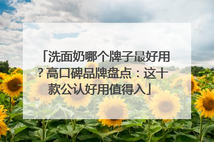 洗面奶哪个牌子最好用？高口碑品牌盘点：这十款公认好用值得入