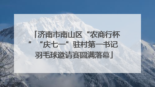 济南市南山区“农商行杯”“庆七一”驻村第一书记 羽毛球邀请赛圆满落幕