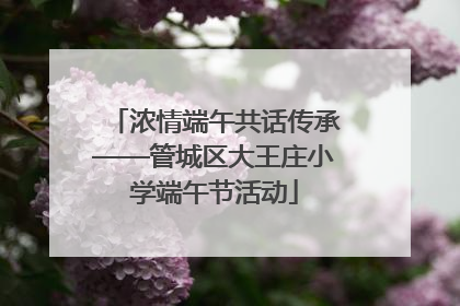 浓情端午共话传承——管城区大王庄小学端午节活动