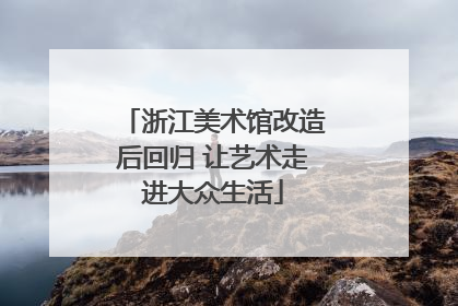 浙江美术馆改造后回归 让艺术走进大众生活