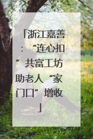 浙江嘉善：“连心扣”共富工坊助老人“家门口”增收