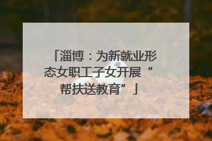 淄博：为新就业形态女职工子女开展“帮扶送教育”
