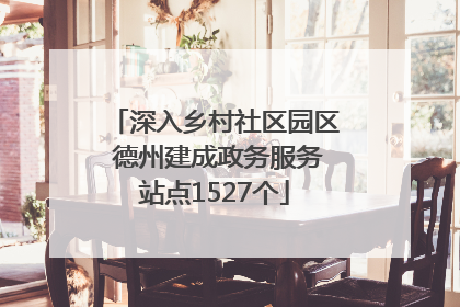 深入乡村社区园区 德州建成政务服务站点1527个