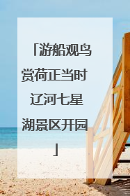 游船观鸟赏荷正当时 辽河七星湖景区开园