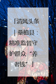 清风头条｜桑植县：精准监督守护群众“养老钱”