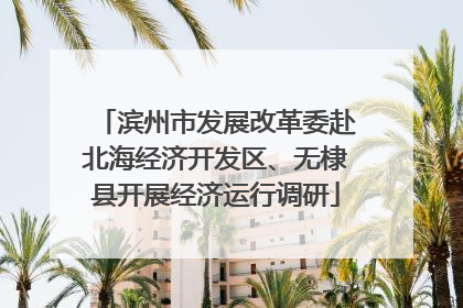 滨州市发展改革委赴北海经济开发区、无棣县开展经济运行调研
